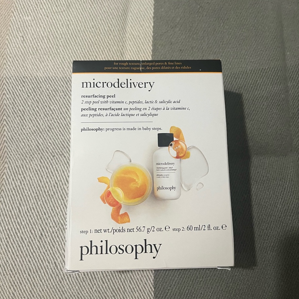 Philosophy Microdelivery Resurfacing Peel with Orange and White Packaging